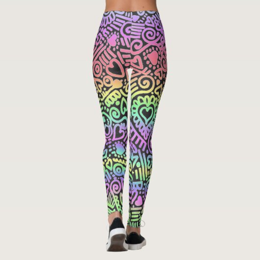 Leggings von Pastel Doodle (Rückseite)