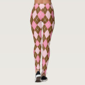 Leggings von Sun Goddess - Braun und rosa Diamonds (Rückseite)