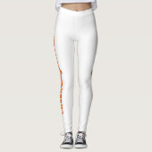 Leggings von White und Orange Cheerleader (Vorderseite)