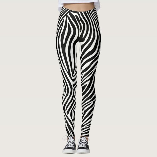 Leggings von Zebra Stripe: Bold and Unique Wild Pr (Vorderseite)
