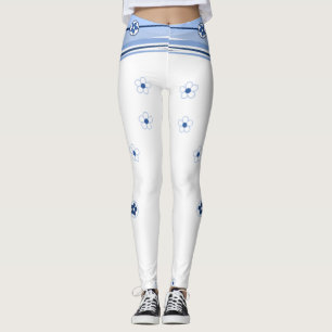Leggings weiß und blau