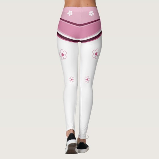 Leggings weiß und rosa (Rückseite)