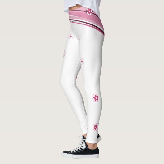 Leggings weiß und rosa (Links)