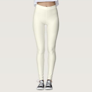 Leggings Weißcreme-Farbfrauen