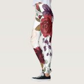 Leggings White Roses Gold Geometric (Links)