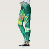 Leggings, Wilde Jäger, Grüner Wasserlilie Leggings (Links)