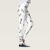 Leggings with english Bulldogge and bones pattern (Rechts)