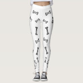 Leggings with english Bulldogge and bones pattern (Vorderseite)