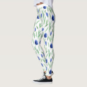 Leggings Women - Blue Flowers (Links)