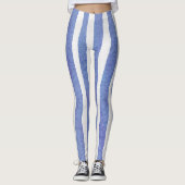 Leggings Women - Blue Stripe Pattern (Vorderseite)