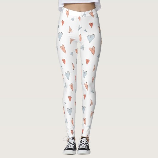 Leggings Women - Hearts Pattern (Vorderseite)