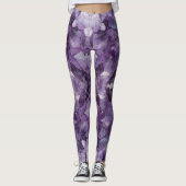 Leggings Yoga Pants Amethyst Crystals (Vorderseite)