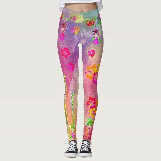 Leggings Zion der Affe & Stretch Giraffe (Vorderseite)