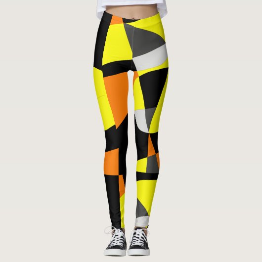 Leggings zu Abstrakter Kunst in Funky Geometry (Vorderseite)
