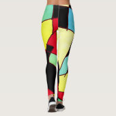 Leggings zu Abstrakter Kunst in Funky Geometry (Rückseite)