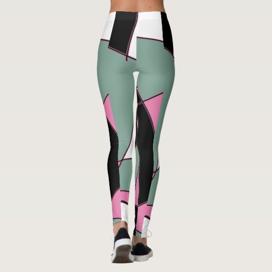 Leggings zu Abstrakter Kunst in Funky Geometry (Rückseite)
