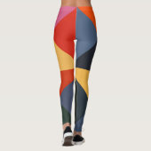 Leggings zu geometrischen Formen in Farbblöcken (Rückseite)