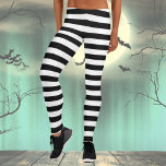 Leggings zu Halloween und Weiß<br><div class="desc">Halloween Schwarz-Weiß-Leggings. Sie können sich wie eine Hexe, Pantomime, Verurteilte/Gefangene verkleiden.</div>