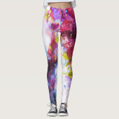 Leggings zum Abstrakten Farbzeichnen (Vorderseite)
