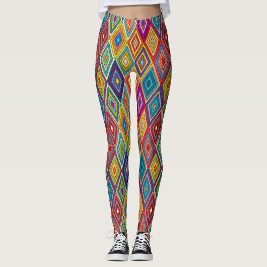 Leggings zum bestickten Image Fashion Pop (Vorderseite)