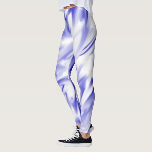 Leggings zum Design von Blau und Weiß (Links)