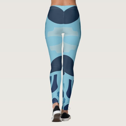 Leggings zum Farbspass Blue Collage (Rückseite)
