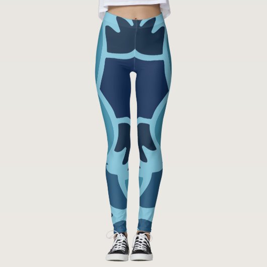 Leggings zum Farbspass Blue Collage (Vorderseite)
