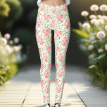 Leggings zum Muster der Pfirsichblume<br><div class="desc">Leggings in pfirsichfarbenem Pfirsichmuster. Das stilvolle,  schicke und feminine Design sorgt für eine angenehme Atmosphäre. :) - Kate Eden Art</div>