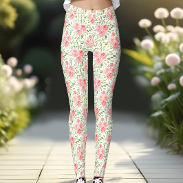 Leggings zum Muster der Pfirsichblume