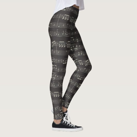 Leggings zum Thema Musiknote-Muster (Rechts)