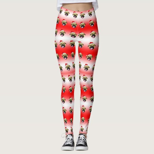 Leggings zum WeihnachtsMops (Vorderseite)
