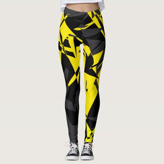 Leggings zur Abstrakten Kunstgeometrie (Vorderseite)
