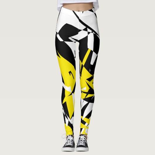 Leggings zur Abstrakten Kunstgeometrie (Vorderseite)