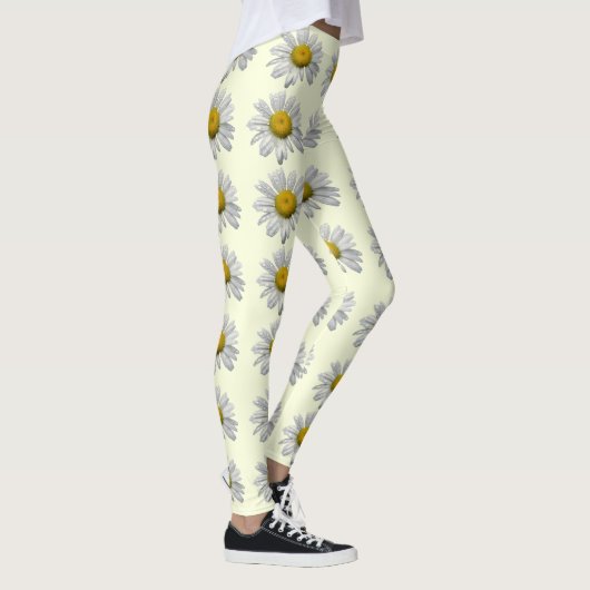 Leggings zur Blume Floral weiß und gelb (Rechts)