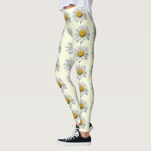 Leggings zur Blume Floral weiß und gelb (Links)
