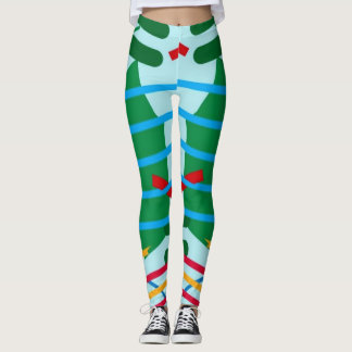 Leggings zur farbigen Geometrie