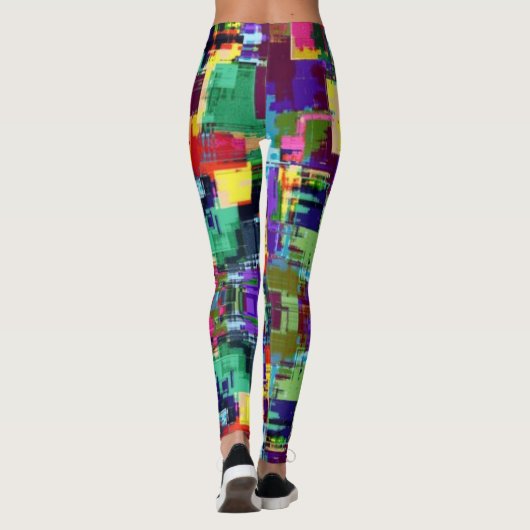 Leggings zur farbigen Geometrie (Rückseite)