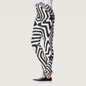 Leggings zur Illusion von Schwarz und Weiß - Hypno (Links)