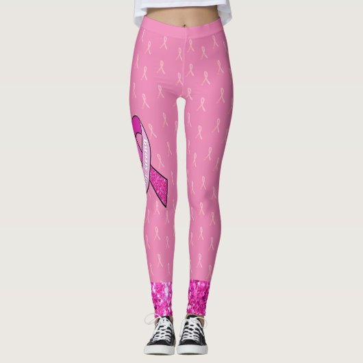 Leggings zur Sensibilisierung für den rosa Brustkr (Vorderseite)