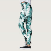 Leggings zur "wahren Aquamarinen" Camouflage (Links)