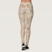 Leggins Beige Funky Artistic Alternative Pattern (Rückseite)