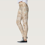 Leggins Beige Funky Artistic Alternative Pattern (Links)