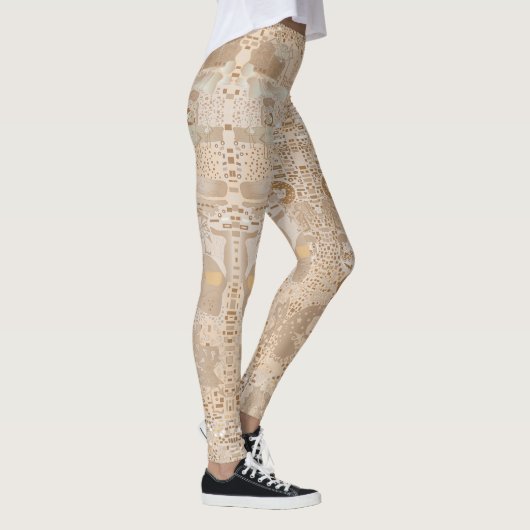 Leggins Beige Funky Artistic Alternative Pattern (Rechts)