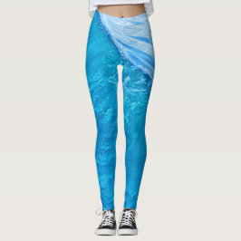 Leggins blaue Wasserwelle