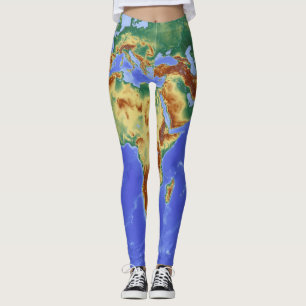 leggins Landkarte der Welt