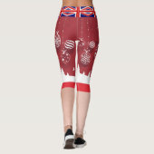 Leggins lustige Flagge UK | Weihnachten Leggings. (Rückseite)