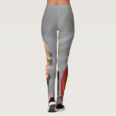 Leggins Rose Blütenblatt mit Wassertropfen (Rückseite)