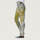Leggins-weiße und gelbe Blume Leggings (Links)