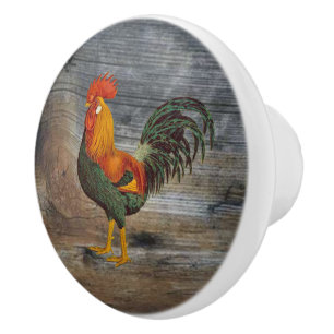 Leghorn-Hahn ~ Ursprungs-Livorno Italien ~ Keramikknauf