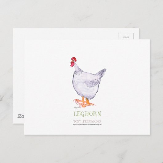 LEGHORN HEN, tony fernandes Postkarte (Vorne/Hinten)